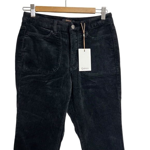 New Quince Organic Stretch Corduroy Flare Pants Black - Picture 3 of 7